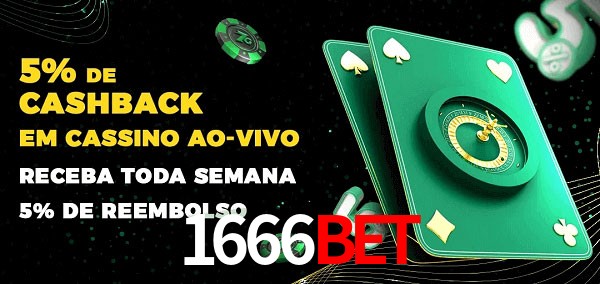 Promoções do cassino ao Vivo 1666bet